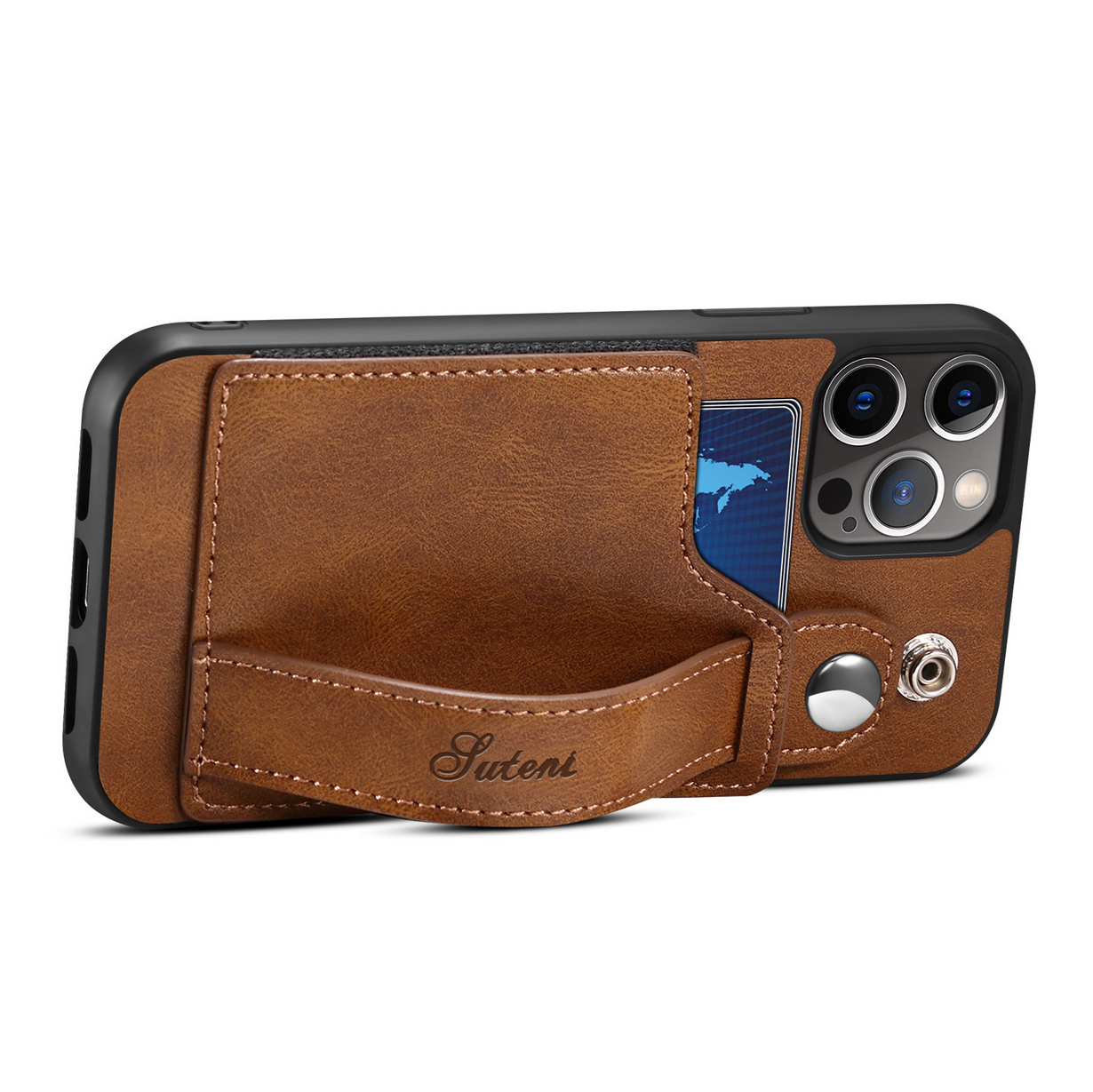 Classic Leather Wallet iPhone Case with Card Holder and Strap – Wicked  Tender