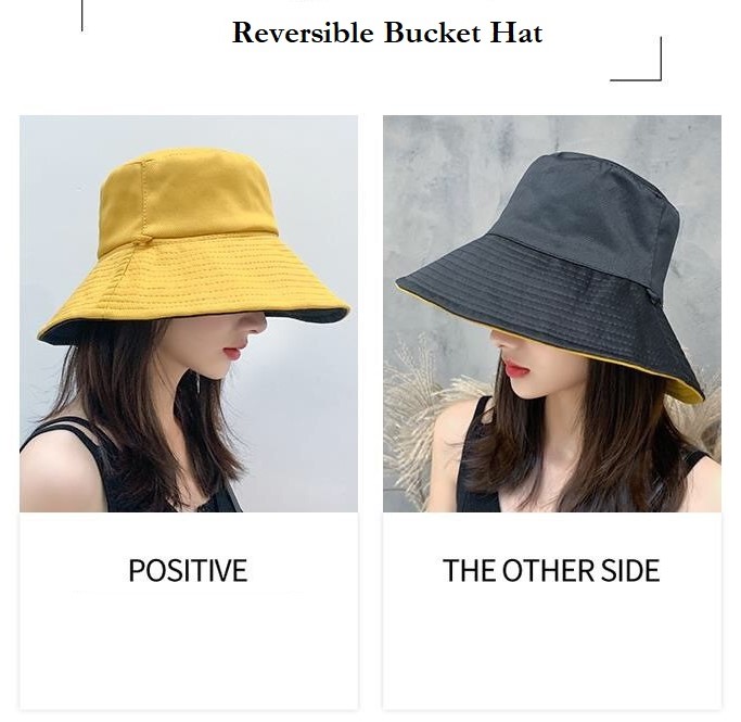 Reversible Bucket Summer Hat for Women
