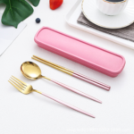 Pink Gold Stainless Steel Silverware Set