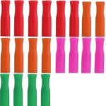 Multicolor Silicon Straw Tips