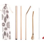 Rose Gold SS Straw Set
