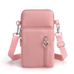 Pink Oxford Cloth Mobile Phone Bag