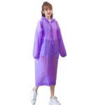 Purple Transparent Rain Coat