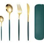 Green Gold Stainless Steel Cutlery Set