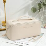Cream Large Capacity Cosmetic Bag