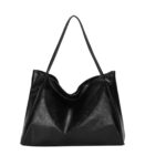Black Large Retro Design Tote Bag