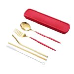 Red Gold Stainless Steel Silverware Set