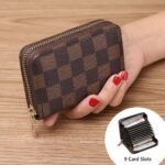 9 Slot Brown Checks Multi-functional card holder