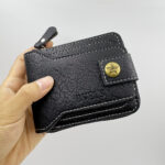 Multifunctional PU Zipper Purse Black