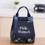 Velcro Top Lunch Bag Pink Sunset