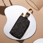 Sparkly Car Key Holder Case Black Gold