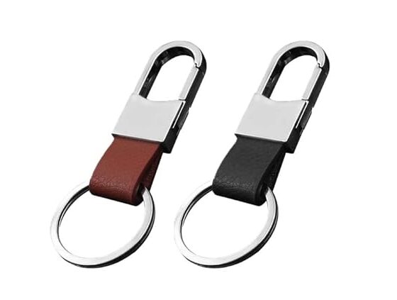 PU Leather Alloy Keychain (Pack of 2)